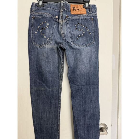 Vtg Womens‎ Replay Low Rise Grommet Pockets Skinny Straight Jeans 29x32(30x28)* - Picture 3 of 9